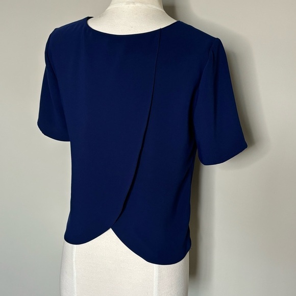 Amanda Uprichard Delaney Blue Split Back Top, Size P/XS - Picture 9 of 12